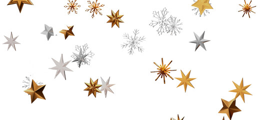 Snowflakes falling for christmas decoration abstract