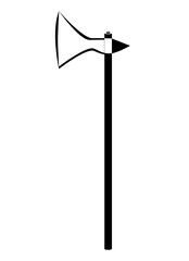 Axe in outline style. Warrior equipment.