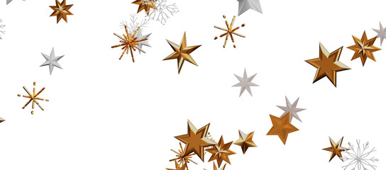 Snowflakes falling for christmas decoration abstract