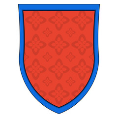 Heraldic shield. Coat of arms. Classic royal emblem.
