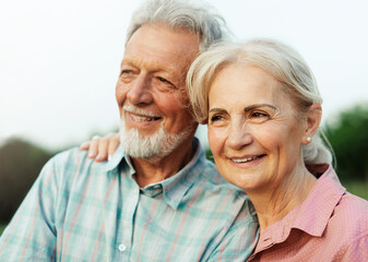 woman man outdoor senior couple happy lifestyle retirement together smiling love fun elderly active vitality nature mature portrait