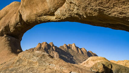 Namibian the stone arch of Spitzkoppe in Damaraland, beautiful landscape
