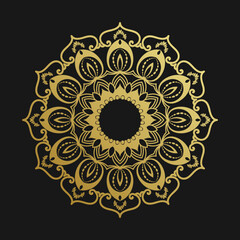 Luxury Mandala with black Background