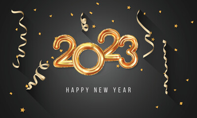 Fototapeta na wymiar 2023 New Year. 2023 Happy New Year greeting card. 2023 Happy New Year background.