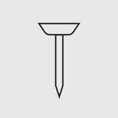 Nail vector icon illustration sign
