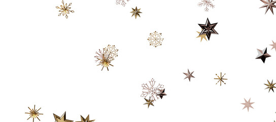 Snowflakes falling for christmas decoration abstract