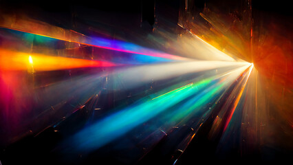 abstract background with colour shine prism cinematic lights