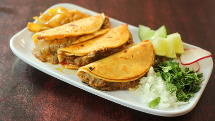 Tacos at Mexican restaurant  