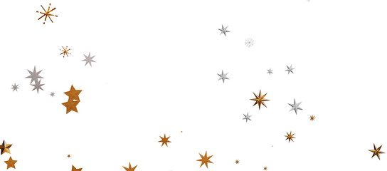new year pattern. Christmas theme, golden openwork shiny snowflakes, star, 3D rendering.