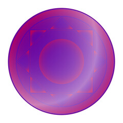 Amethyst jewel gemstone in realistic style. Colorful PNG illustration.
