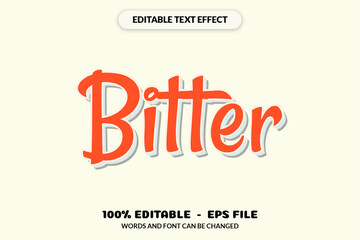 Editable text effect words and font can be changed