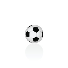 Black and white classic soccer ball vector graphics