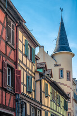 Fototapeta na wymiar Architecture in the old town of Strasbourg, France