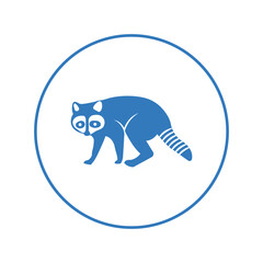 Wild animal cute raccoon icon | Circle version icon |