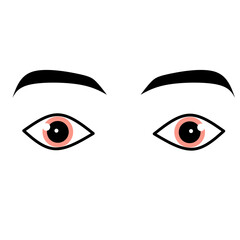 Eye vector,. Beautiful eyes, Woman's  sexy luxurious eye, eyes with eyebrow element, Eyes