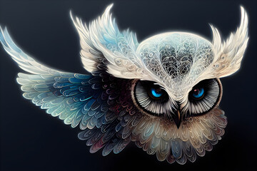 Owl portrait illustration