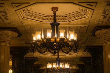 chandelier in church