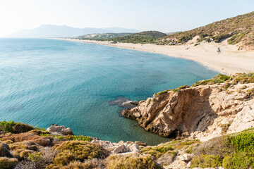 Mediterranean coastline around the Patara beach in Antalya province of Turkey.