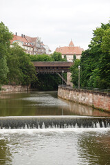Embankments in the center of Nuremberg, Germany	
