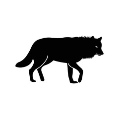 Wild animal wolf fox icon | Black Vector illustration |
