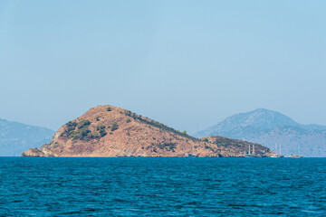 Tavsan Adasi island off Fethiye coast in Mugla province of Turkey