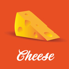 Cut of Cheese vector illustration