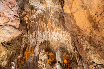 Ceiling of Damlatas cave in Alanya, Turkey