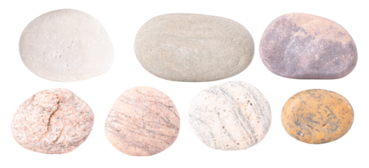 Round stones on an isolated background.