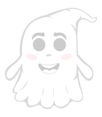 Vector illustration of a nice cartoon ghost