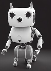 Cute pet robot dog illustration