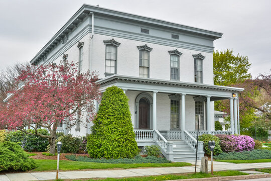 Honesdale, Pennsylvania, United States of America &ndash; April 30, 2017. Zenas H. Russell Home at 803 Church St in Honesdale, PA. 