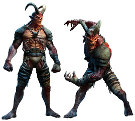 Demons or devils 3D illustration   © warpaintcobra