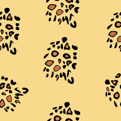 Vector seamless pattern leopard, leopard pattern