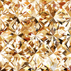 Seamless amber diamond pattern - vector illustration of crystallic background