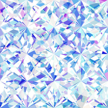 Seamless iridescent diamond pattern - vector illustration of crystallic colorful background