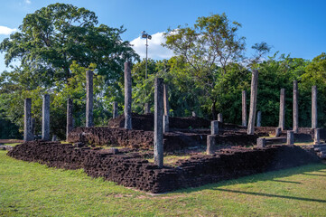 Fototapeta premium Ruined structures of Polonnaruwa in Sri Lanka