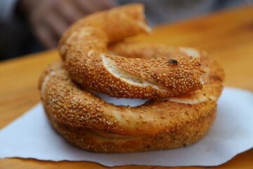 bagels with sesame seeds