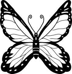 Fototapeta premium Butterfly outline design