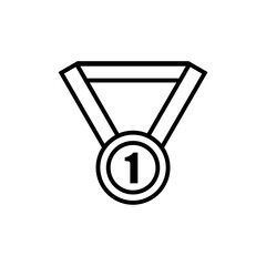 First place medal line icon