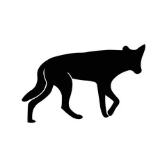 Australian animal dingo dog icon | Black Vector illustration |