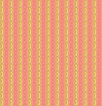 Seamless baroque vector pattern with chain braid. Vector patch for print, fabric, scarf design. Endless ornament for wrapping paper, wallpaper, fashion, textile, fabric