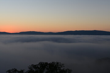 sunrise over the clouds