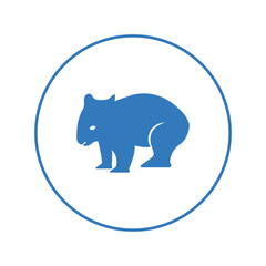 Australian mammal baby wombat icon | Circle version icon |