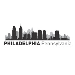Naklejka premium Philadelphia Pennsylvania city vector illustration