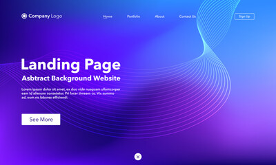 Obraz premium Landing Page. Abstract background website. Template for websites, or apps. Modern design. Abstract vector style