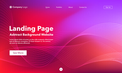 Landing Page. Abstract background website. Template for websites, or apps. Modern design. Abstract vector style