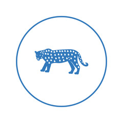 Wild animal jaguar leopard icon | Circle version icon |