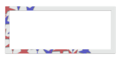 illustrazione di cornice chiara con stelle rosse e blue su sfondo trasparente © DIVGRADCURL