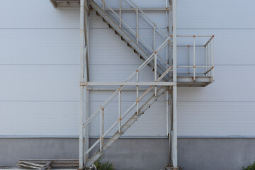 Obraz premium Fire iron ladder.A spare ladder that is used during a fire.