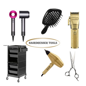 Set of the hairdresser tools
